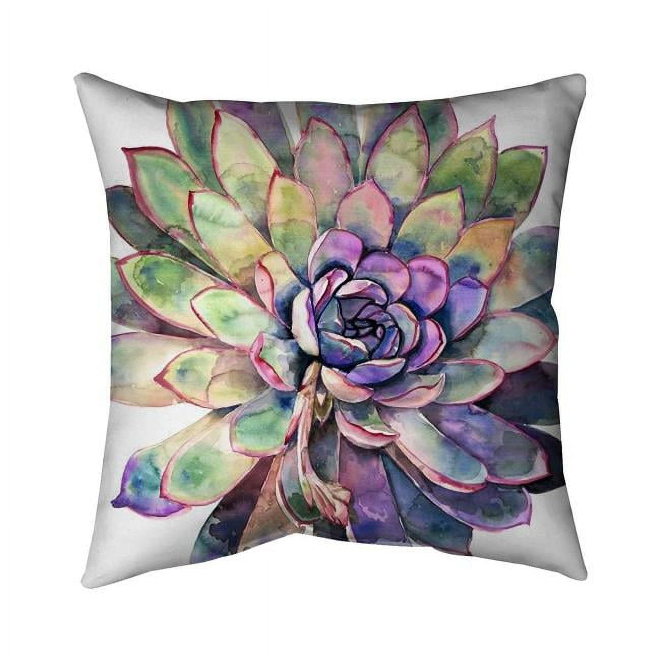 18 x 18 in. Multicolored Succulent-Double Sided Print Indoor Pillow Cover