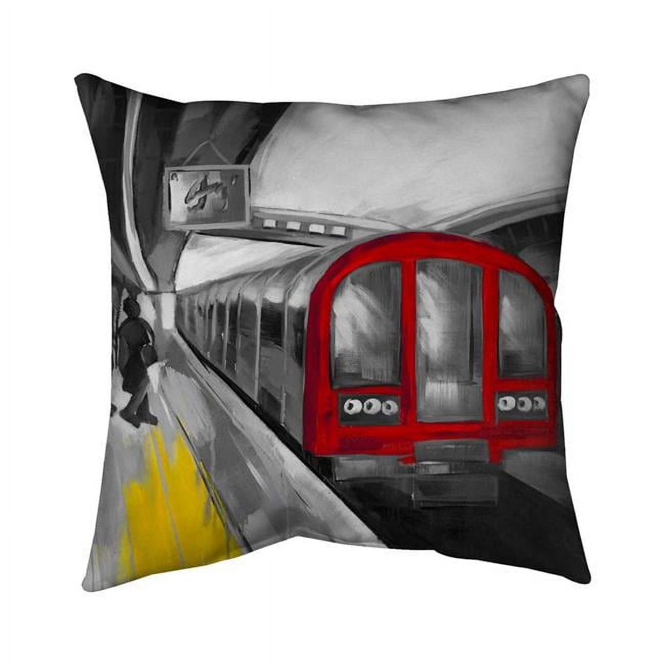 18 x 18 in. Waiting Subway-Double Sided Print Indoor Pillow Cover