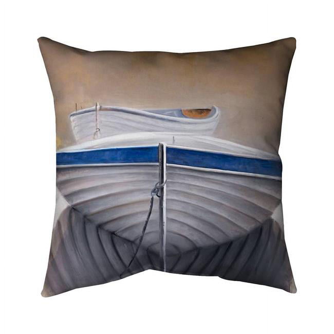 18 x 18 in. Two Canoe Boats-Double Sided Print Indoor Pillow
