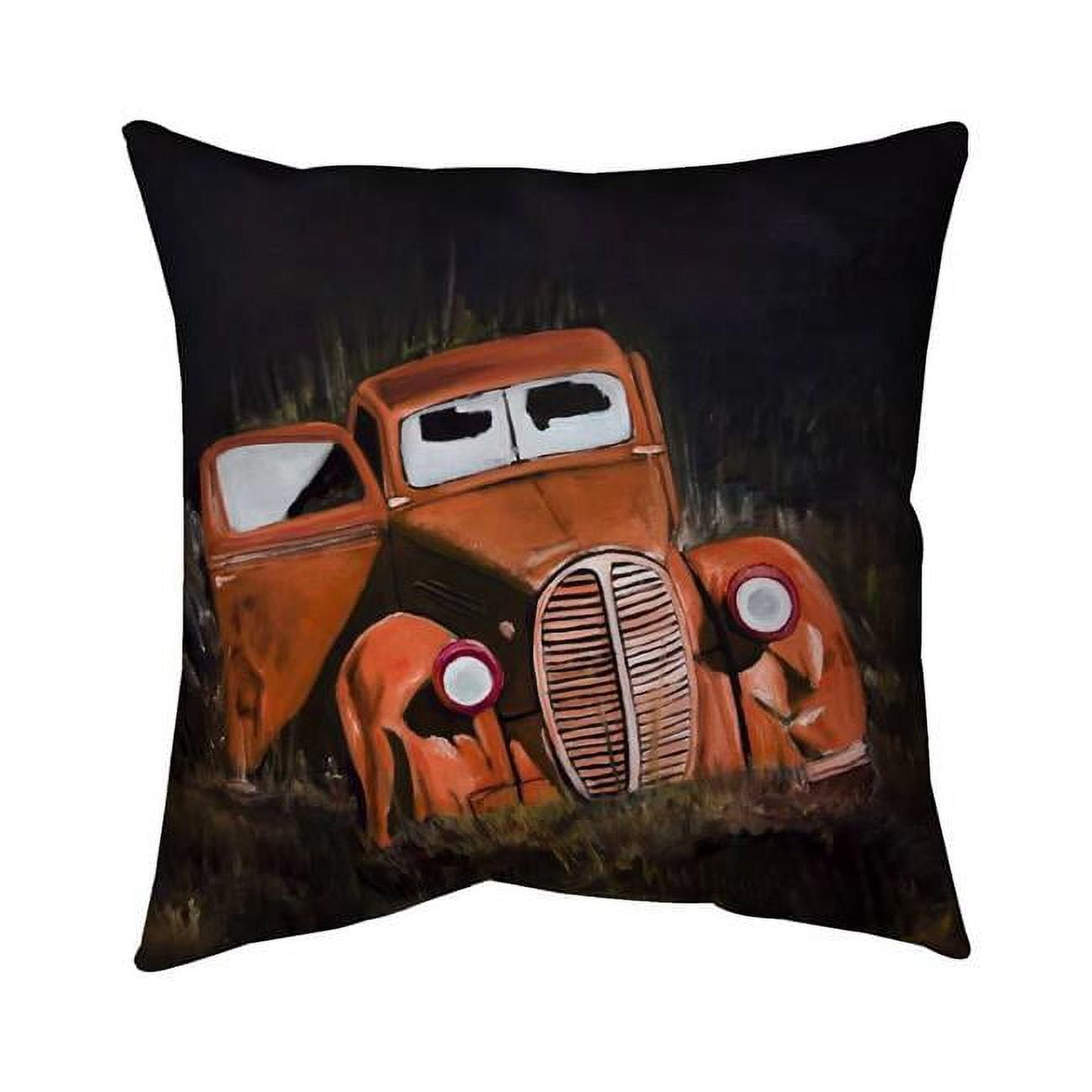 18 x 18 in. Humpy Old Car by Night-Double Sided Print Indoor Pillow Cover
