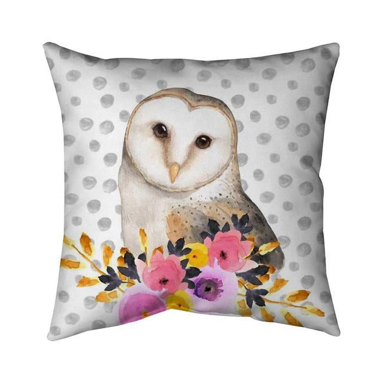 20 x 20 in. Beautiful Owl-Double Sided Print Indoor Pillow Cover
