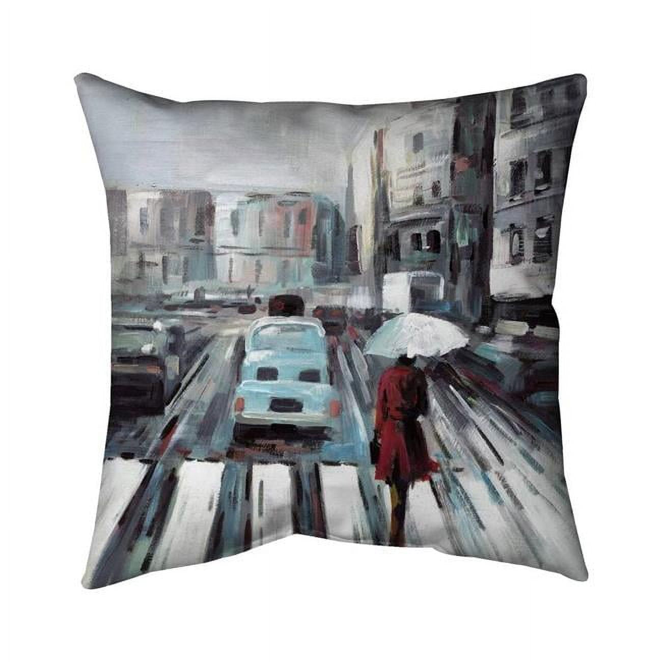 20 x 20 in. Abstract Pedestrian Crossing-Double Sided Print Indoor Pillow Cover