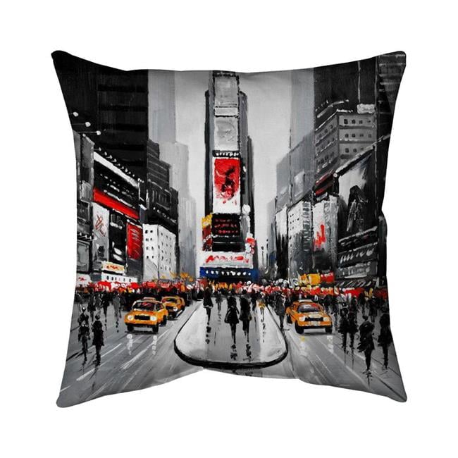 20 x 20 in. New York City Busy Street-Double Sided Print Indoor Pillow Cover
