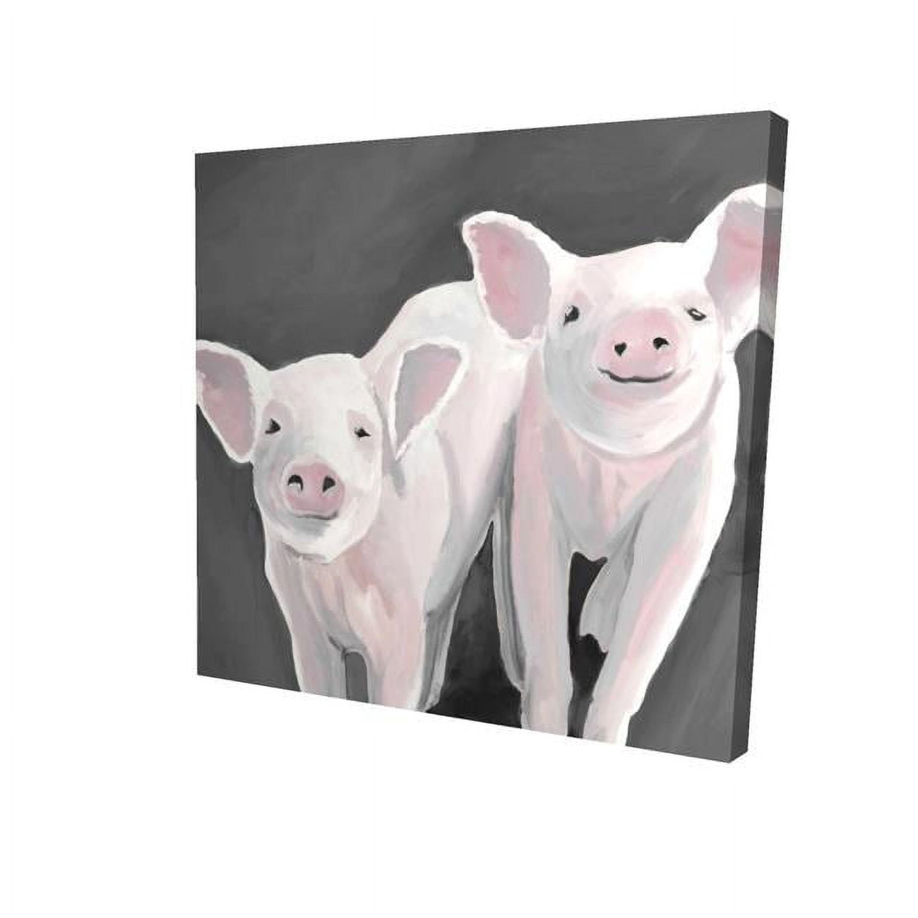 12 x 12 in. Two Little Piglets-Print on Canvas