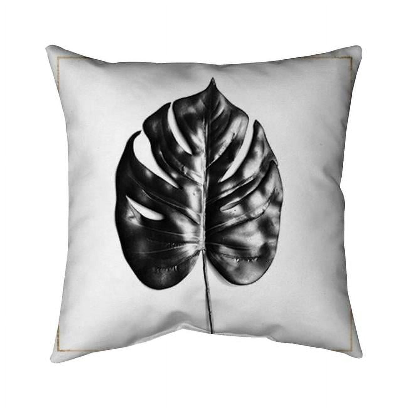 5543-2020-FL302-1 20 x 20 in. Split Leaf Philodendron with Gold Lines-Double Sided Print Indoor Pillow Cover