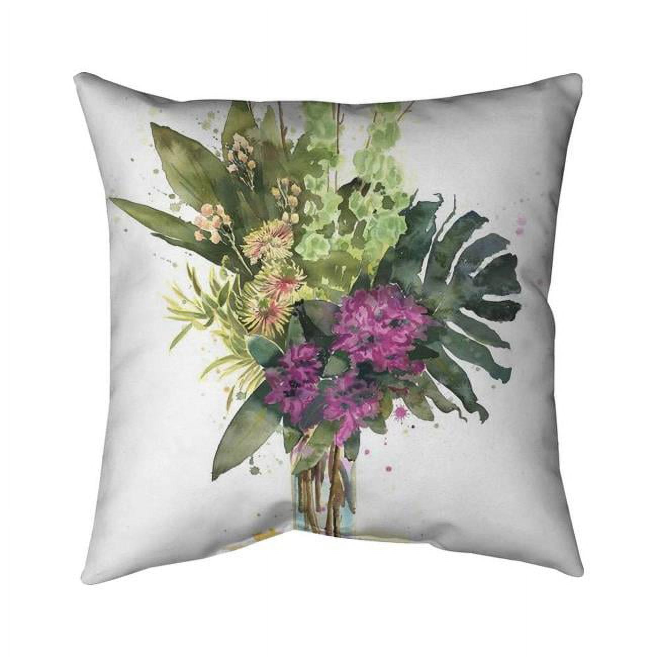20 x 20 in. Tropical Flower Assemblage-Double Sided Print Indoor Pillow Cover