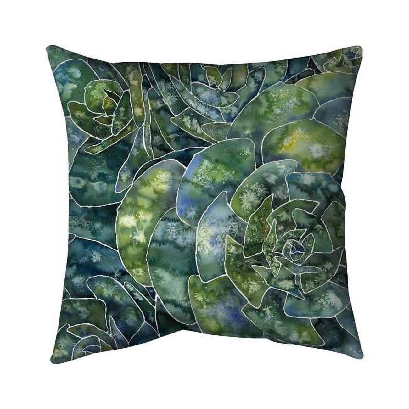 20 x 20 in. Abstract Succulents-Double Sided Print Indoor Pillow Cover
