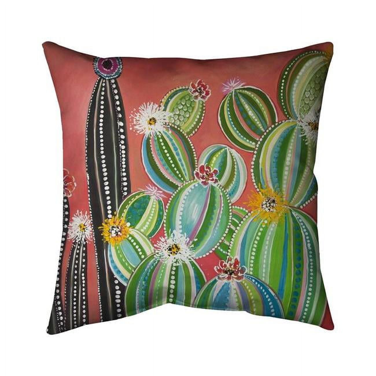 20 x 20 in. Rainbow Cactus-Double Sided Print Indoor Pillow Cover