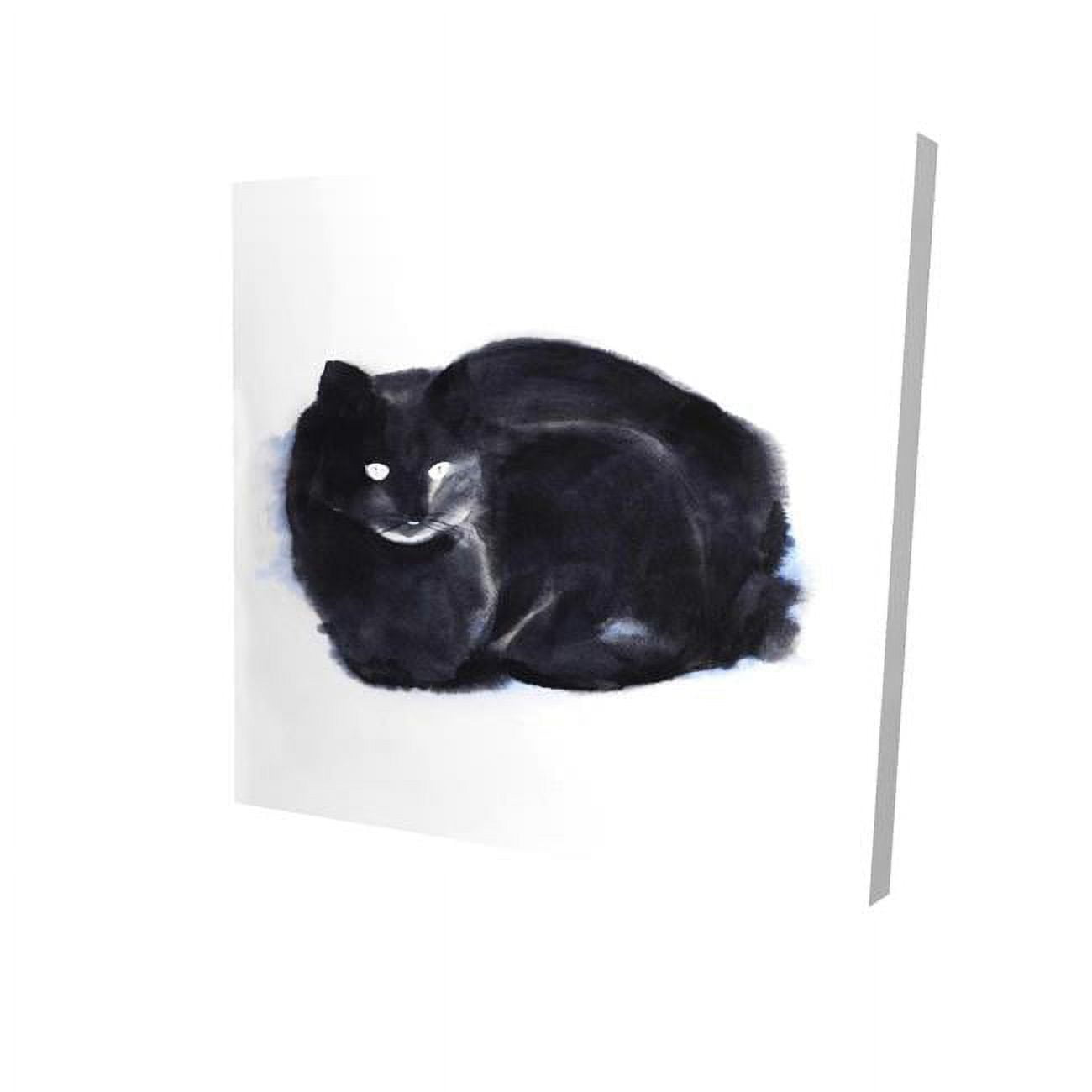12 x 12 in. Abstract Watercolor Cat-Print on Canvas