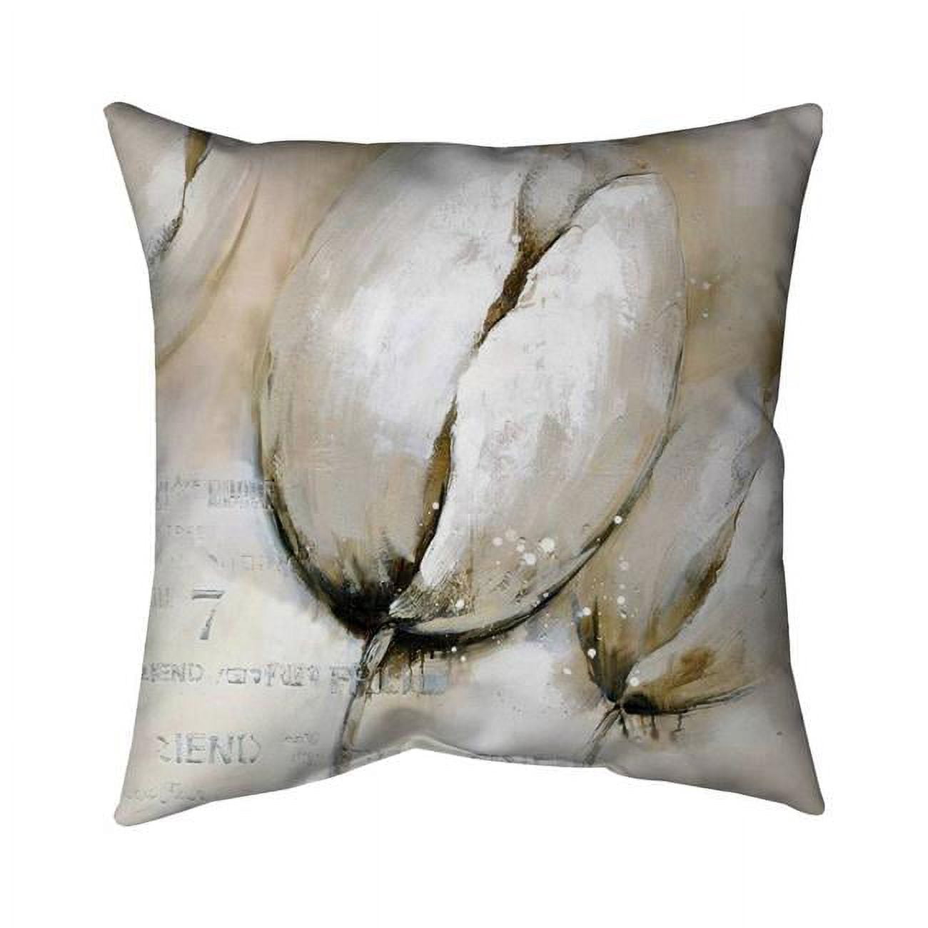 20 x 20 in. Tulips with Typography-Double Sided Print Indoor Pillow Cover