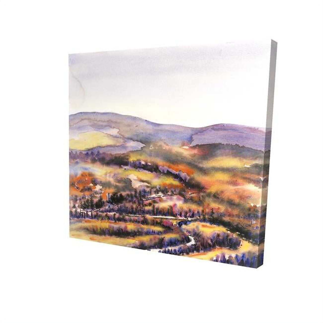 8 x 8 in. Beautiful Hills-Print on Canvas