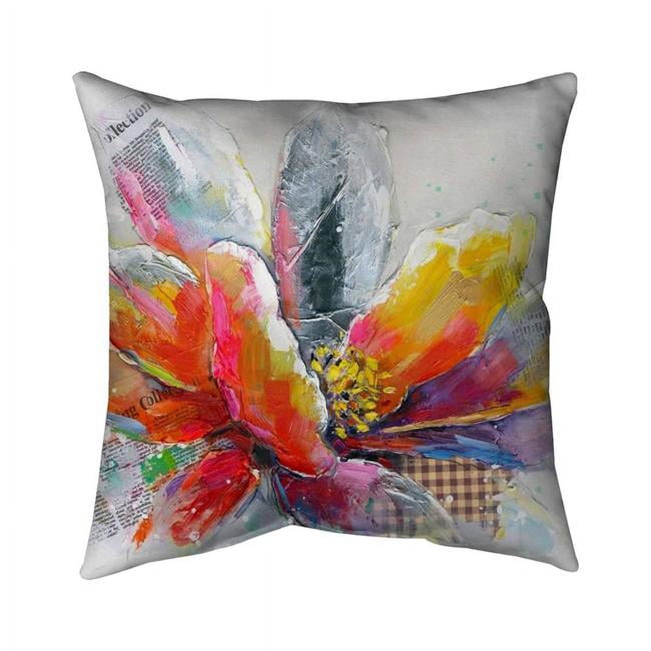 5543-2020-FL62 20 x 20 in. Abstract Flower with Texture-Double Sided Print Indoor Pillow Cover