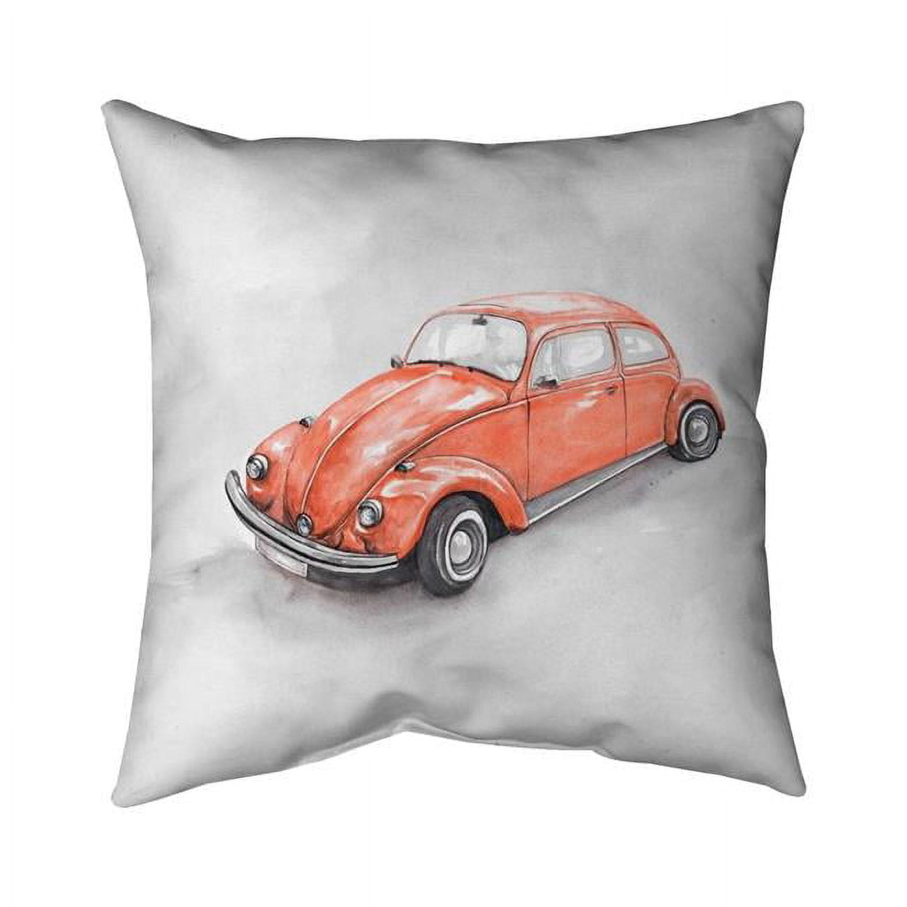 20 x 20 in. Vintage Red Beetle-Double Sided Print Indoor Pillow Cover