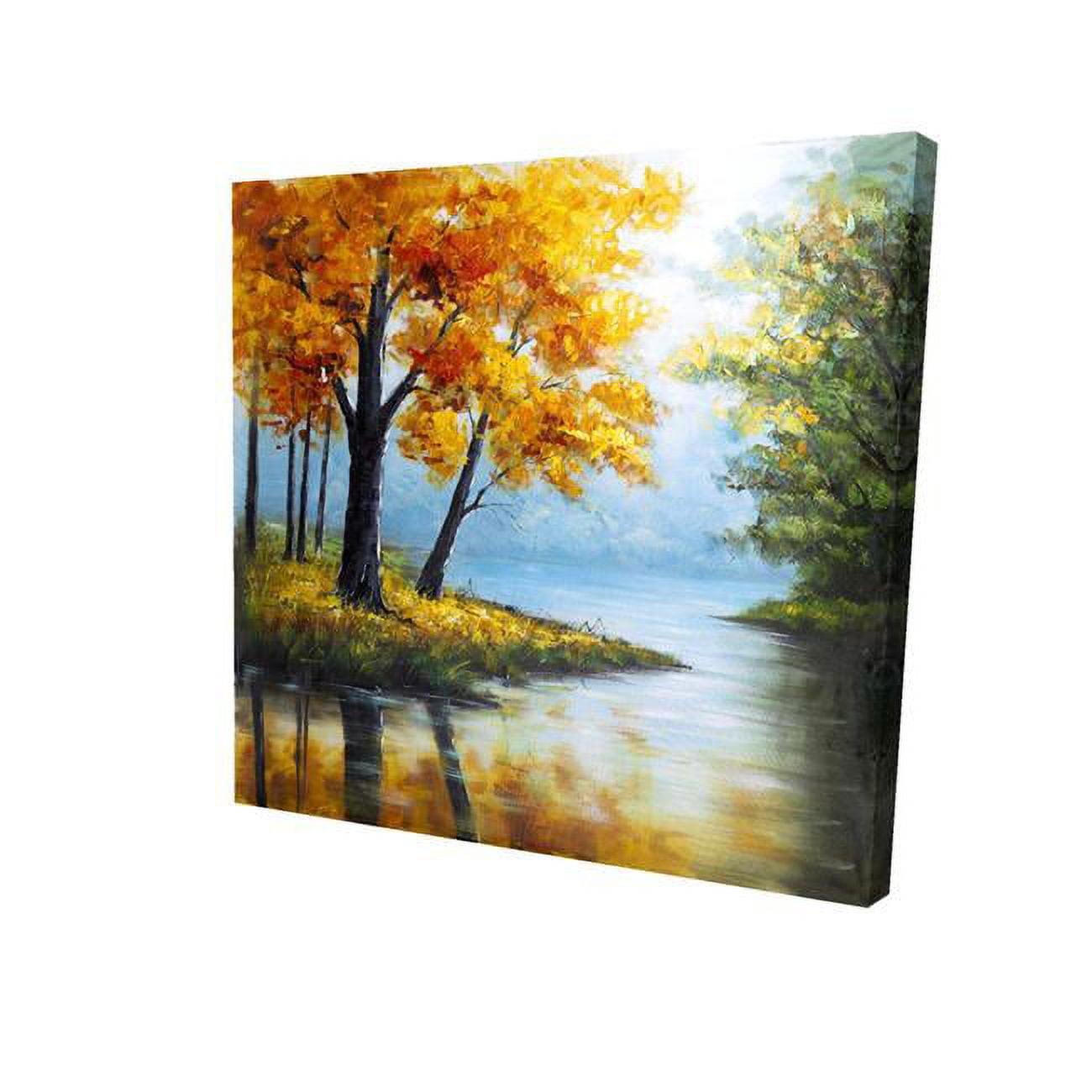 8 x 8 in. Trees by The Lake-Print on Canvas