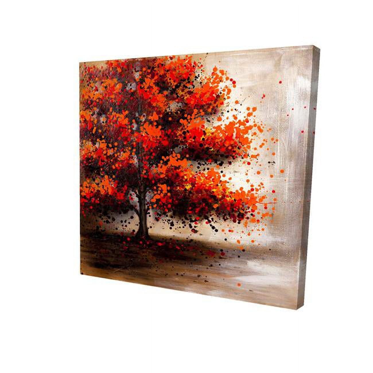 8 x 8 in. Tree with Dotted Leaves-Print on Canvas