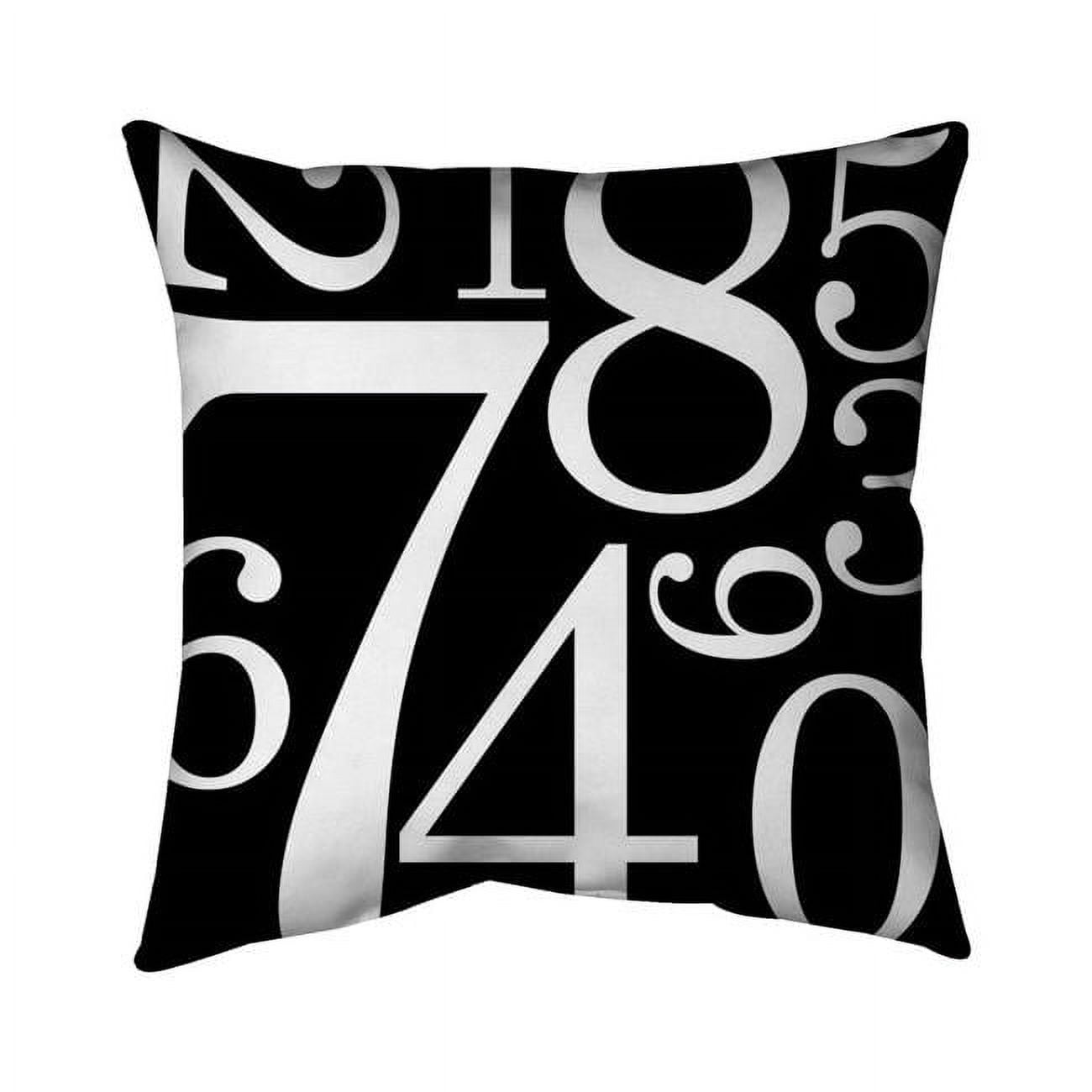 20 x 20 in. Zero to Nine-Double Sided Print Indoor Pillow Cover