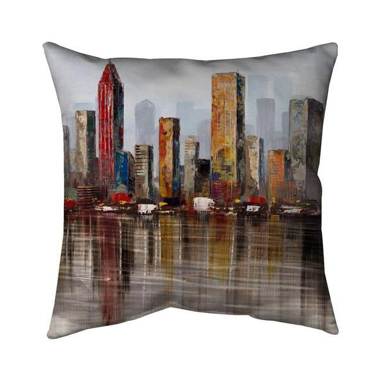 26 x 26 in. Rust Looking City-Double Sided Print Indoor Pillow Cover