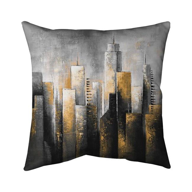 26 x 26 in. Abstract Skyline-Double Sided Print Indoor Pillow Cover