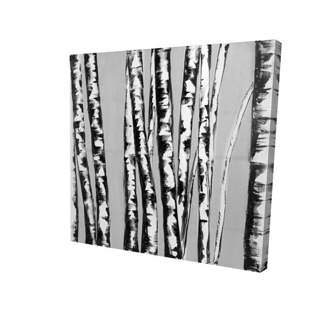 8 x 8 in. Birches Intersecting-Print on Canvas