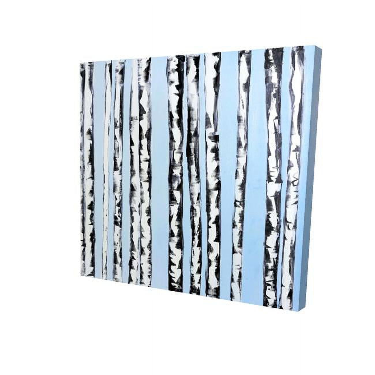 8 x 8 in. Birches on A Blue Background-Print on Canvas