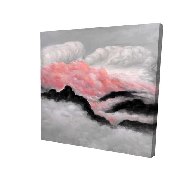 8 x 8 in. Grey & Pink Clouds-Print on Canvas