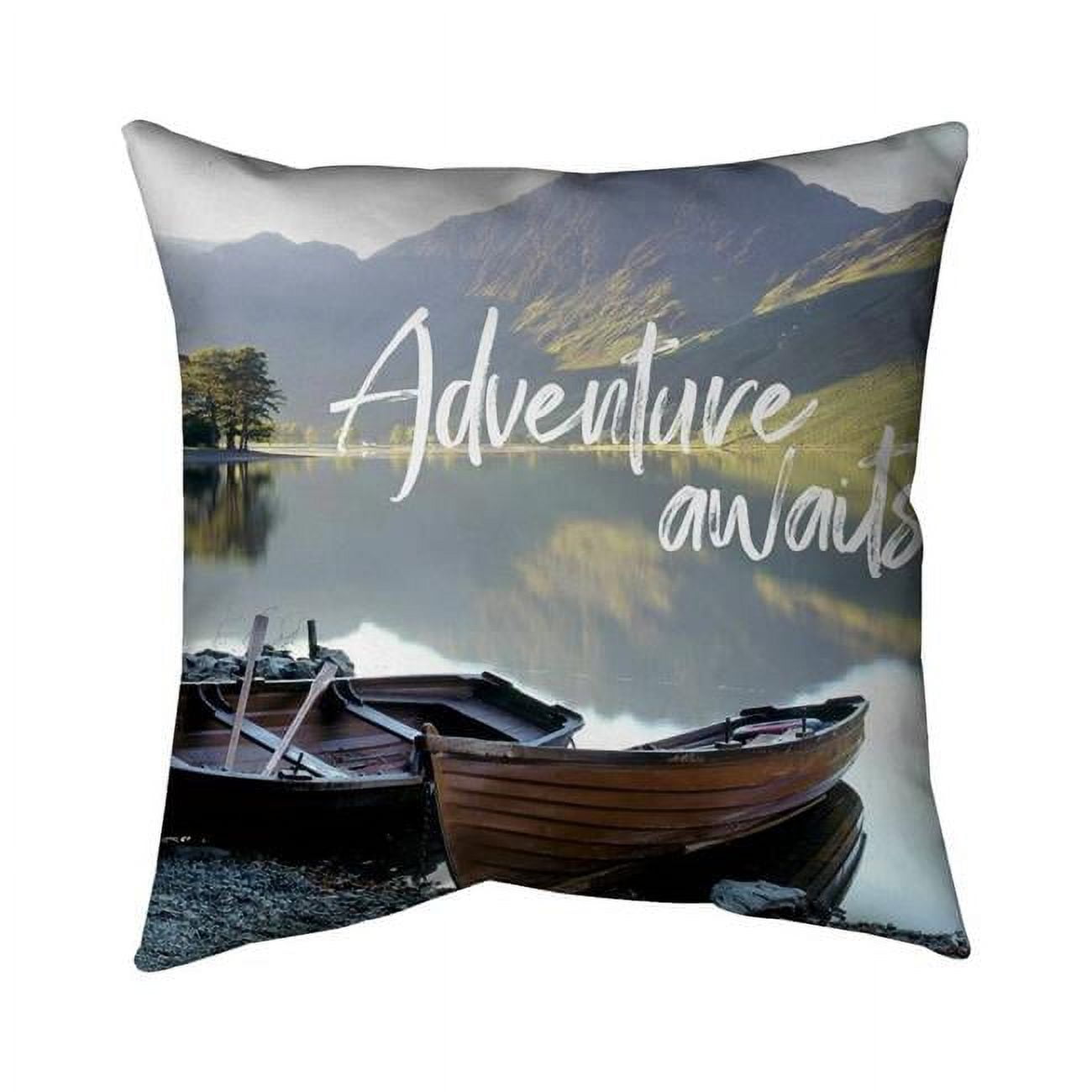 16 x 16 in. Adventure Awaits-Double Sided Print Indoor Pillow Cover