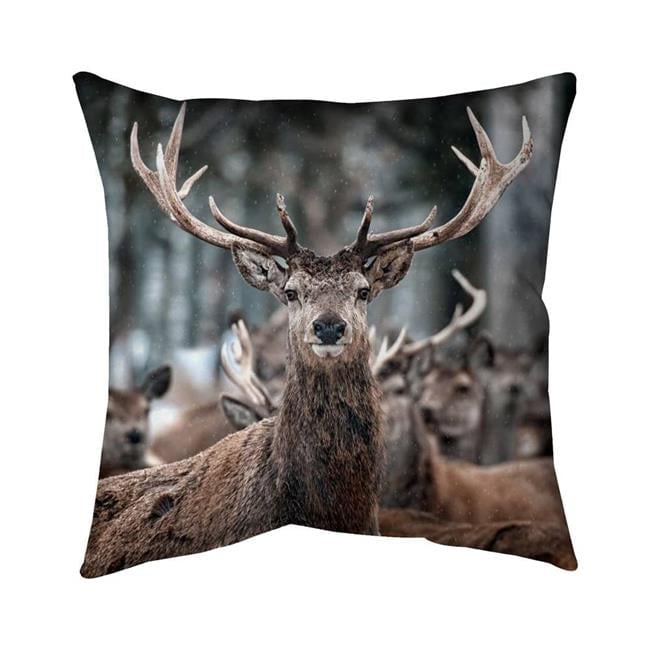 16 x 16 in. Stags-Double Sided Print Indoor Pillow Cover