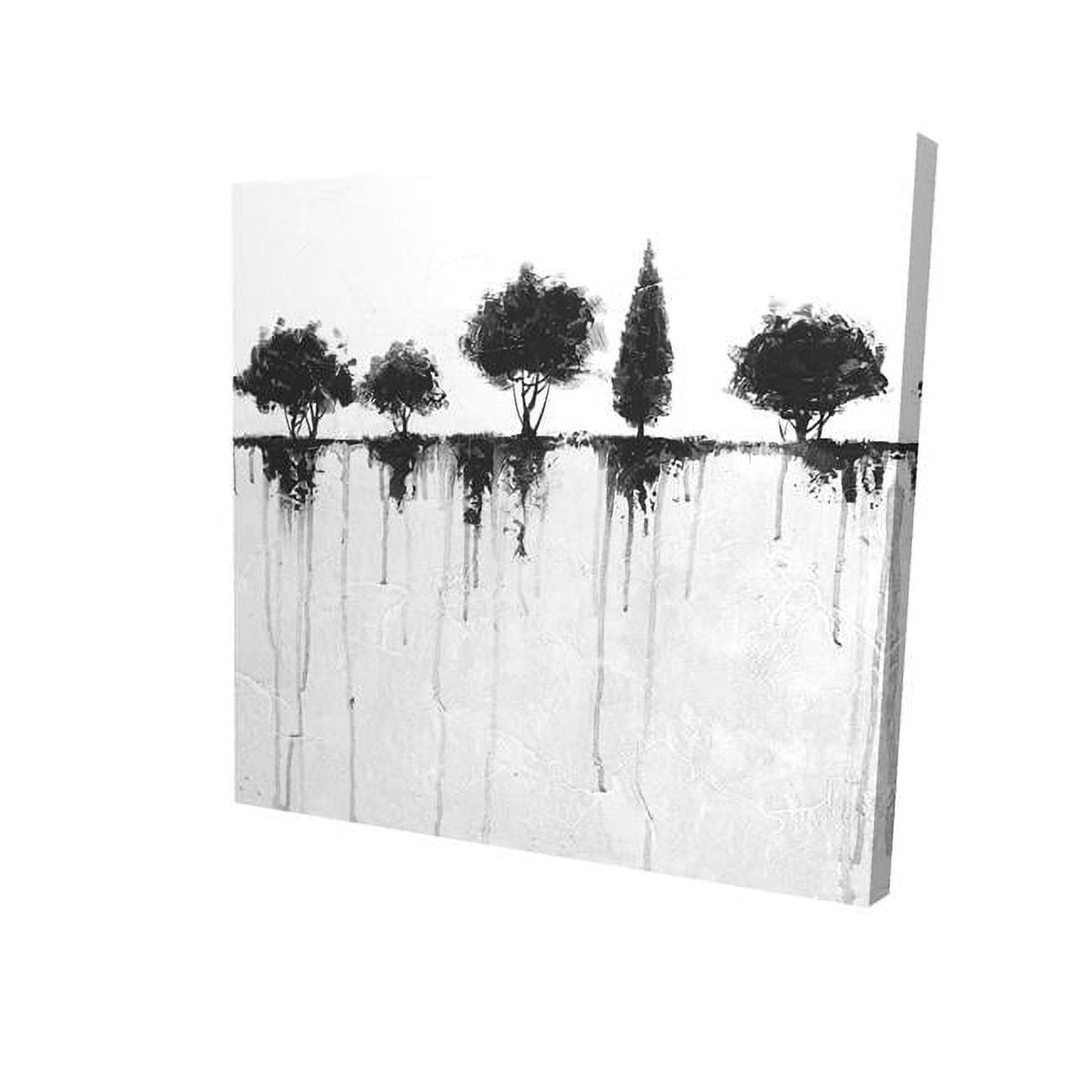 8 x 8 in. Abstract Black Trees-Print on Canvas