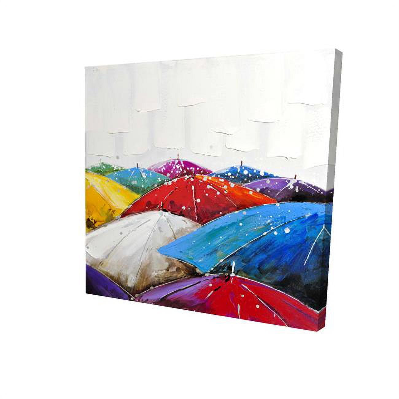 8 x 8 in. Colorful Umbrellas-Print on Canvas