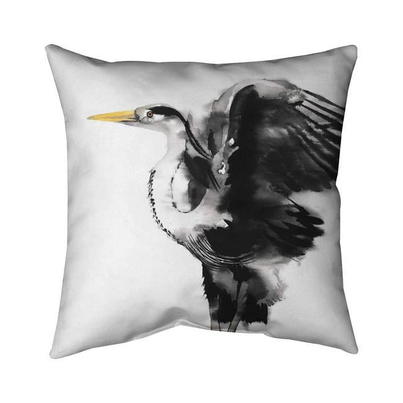 18 x 18 in. Heron-Double Sided Print Indoor Pillow Cover