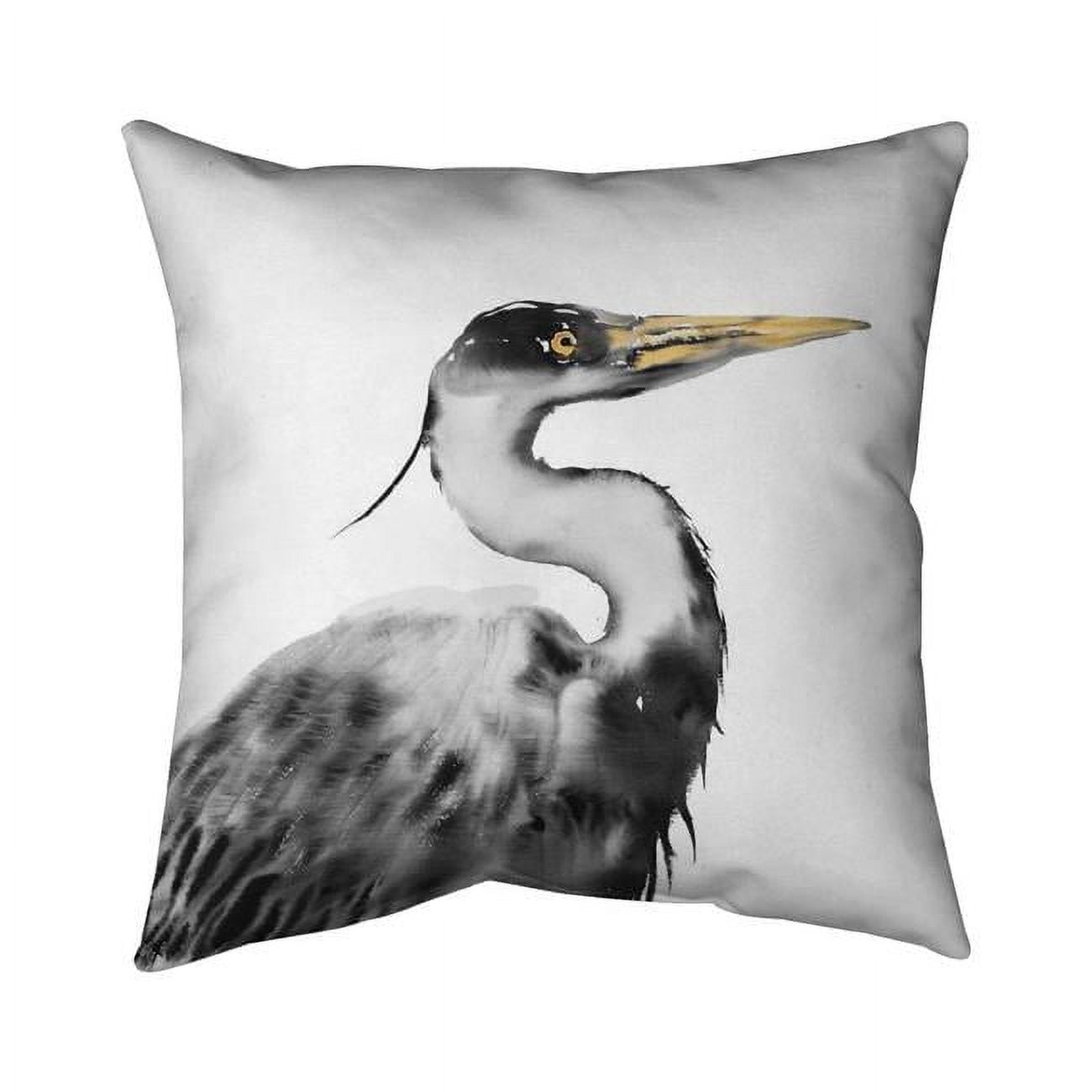 18 x 18 in. Great Heron-Double Sided Print Indoor Pillow Cover