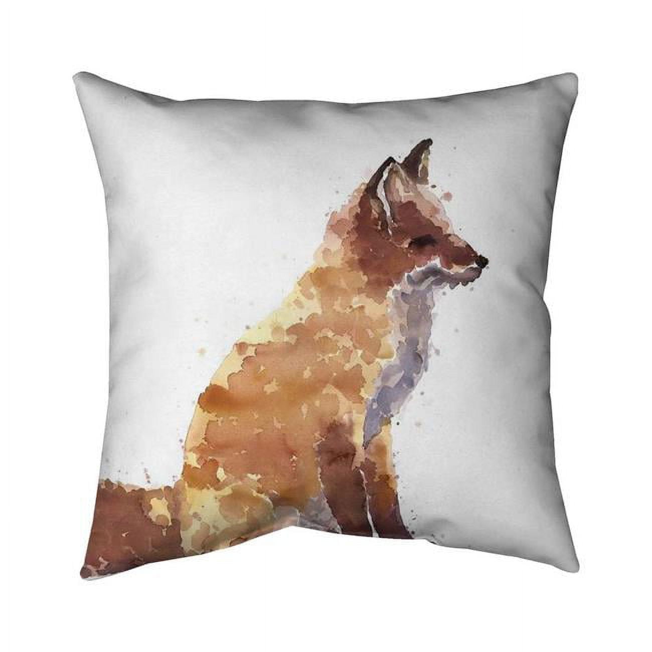 18 x 18 in. Red Fox-Double Sided Print Indoor Pillow Cover