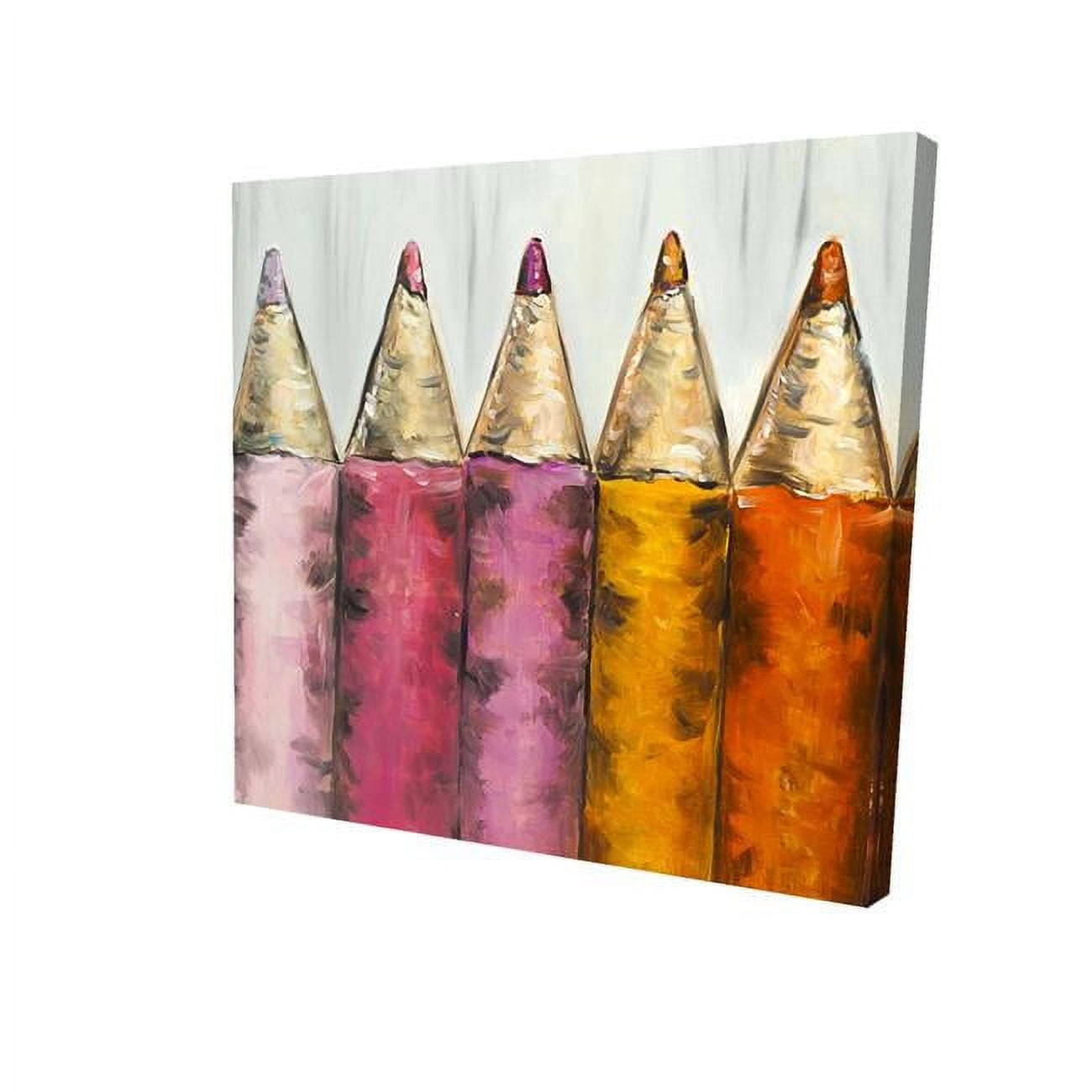 8 x 8 in. Colouring Pencils-Print on Canvas