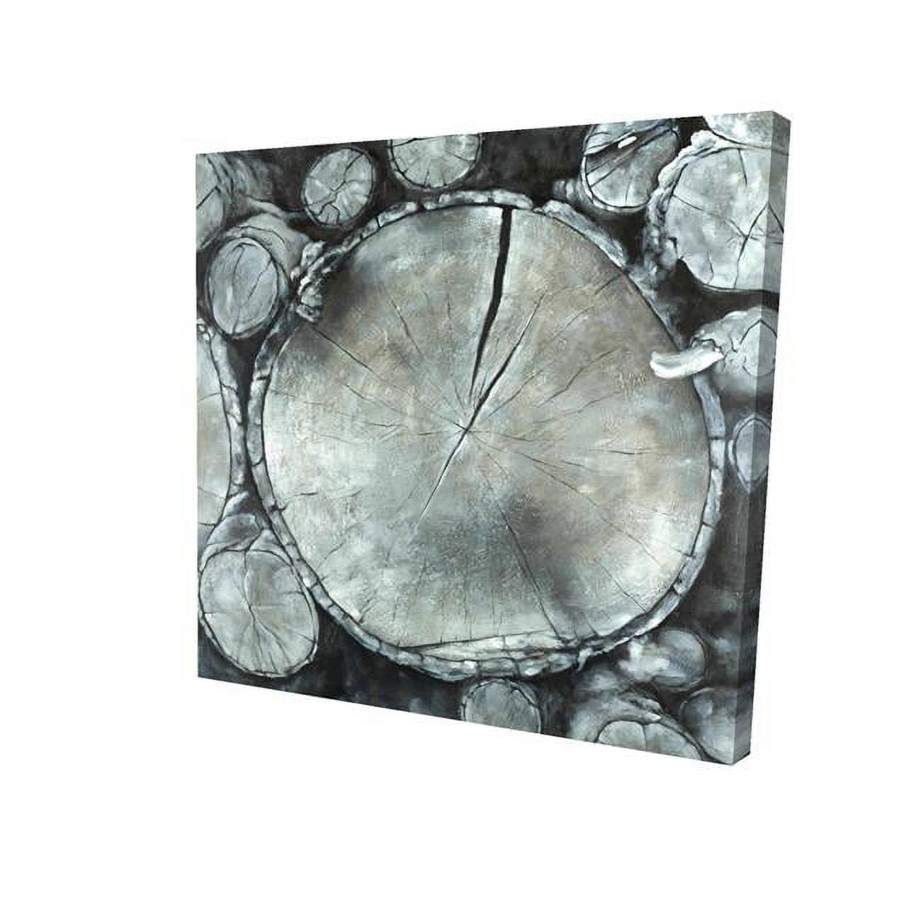 8 x 8 in. Stacked Wood Logs-Print on Canvas