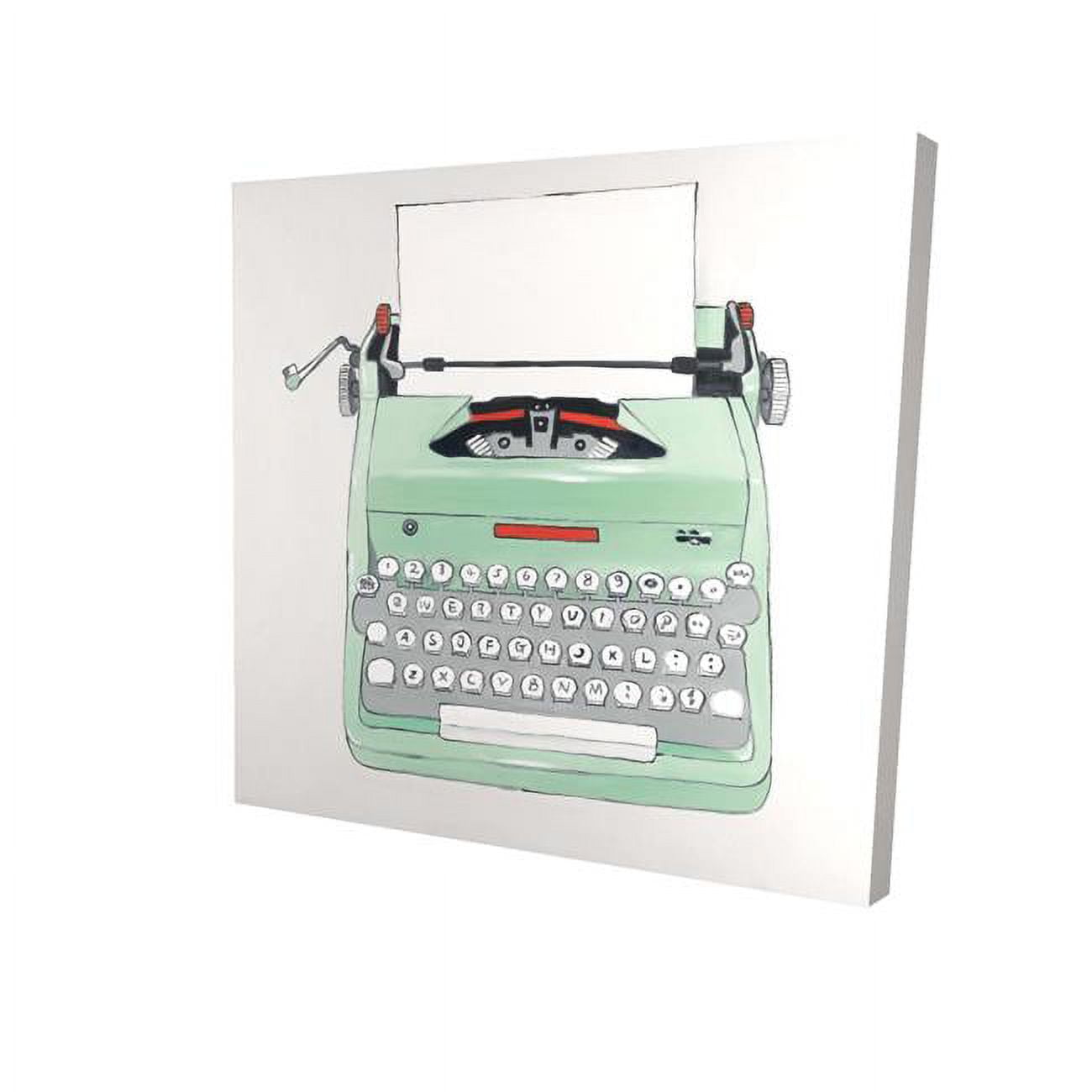 8 x 8 in. Mint Typewriter-Print on Canvas