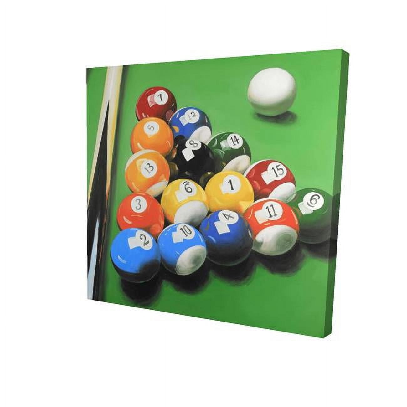 8 x 8 in. Pool Table with Ball Formation-Print on Canvas