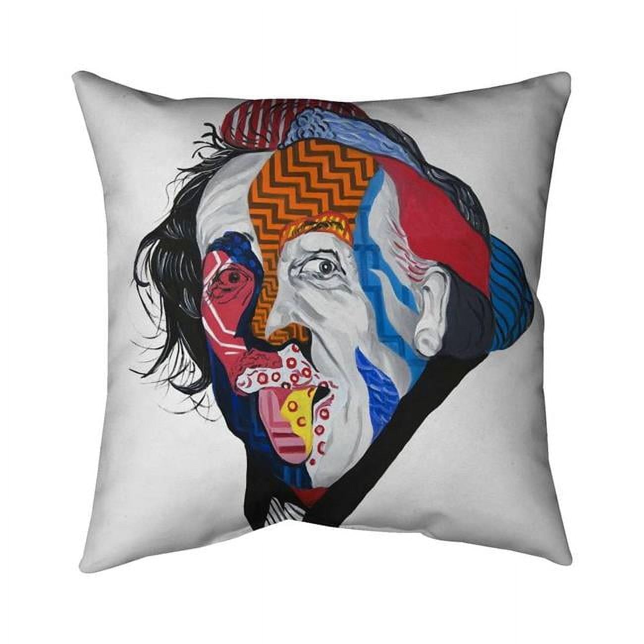 18 x 18 in. Abstract Albert Einstein-Double Sided Print Indoor Pillow Cover