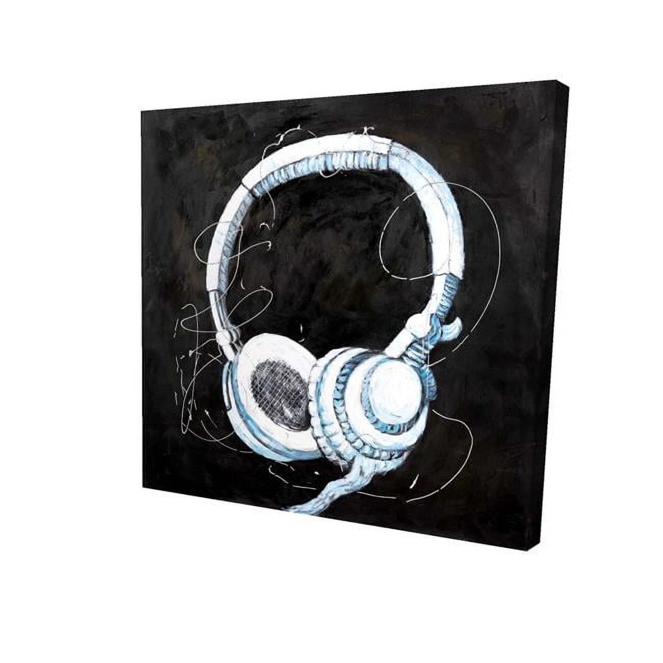 8 x 8 in. Headphones-Print on Canvas