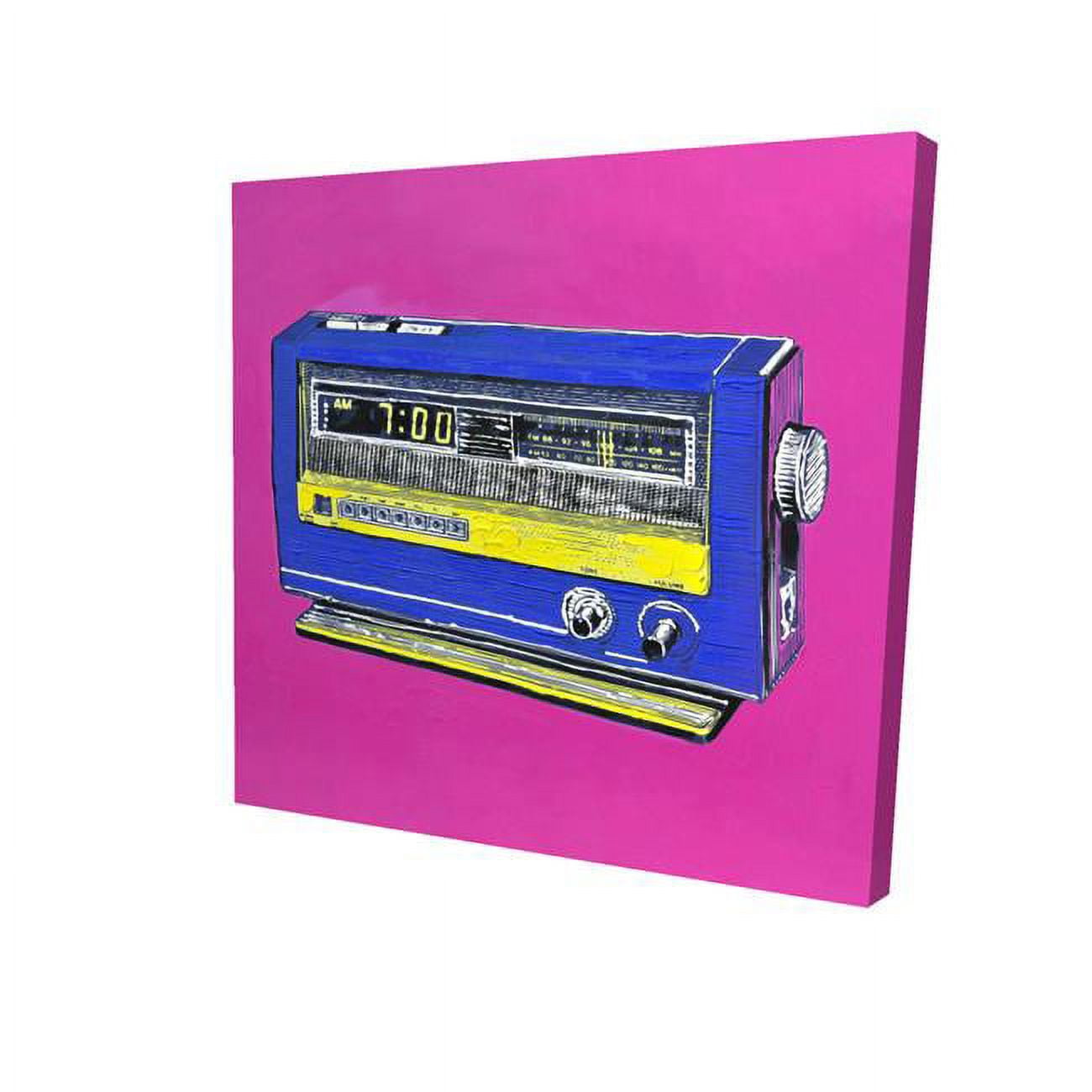 8 x 8 in. Retro Radio Alarm-Print on Canvas
