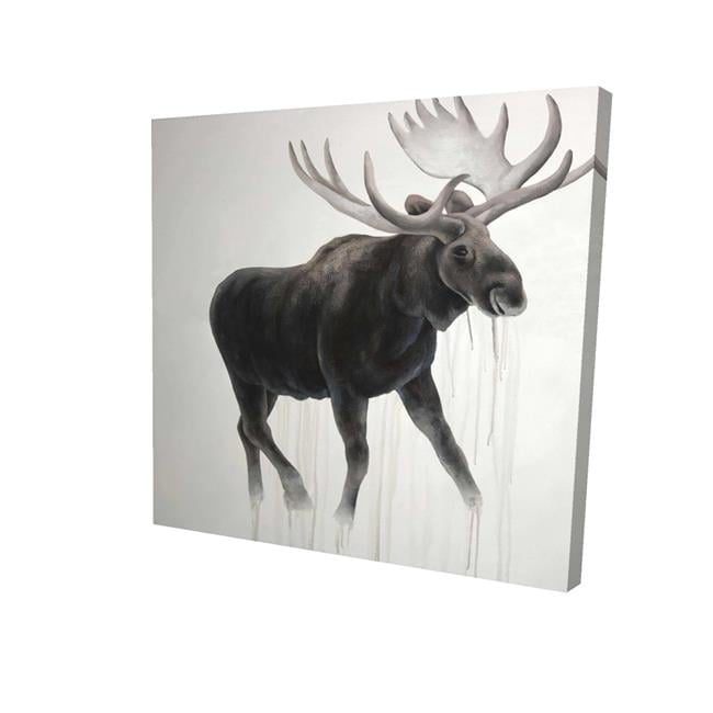 12 x 12 in. Walking Moose-Print on Canvas