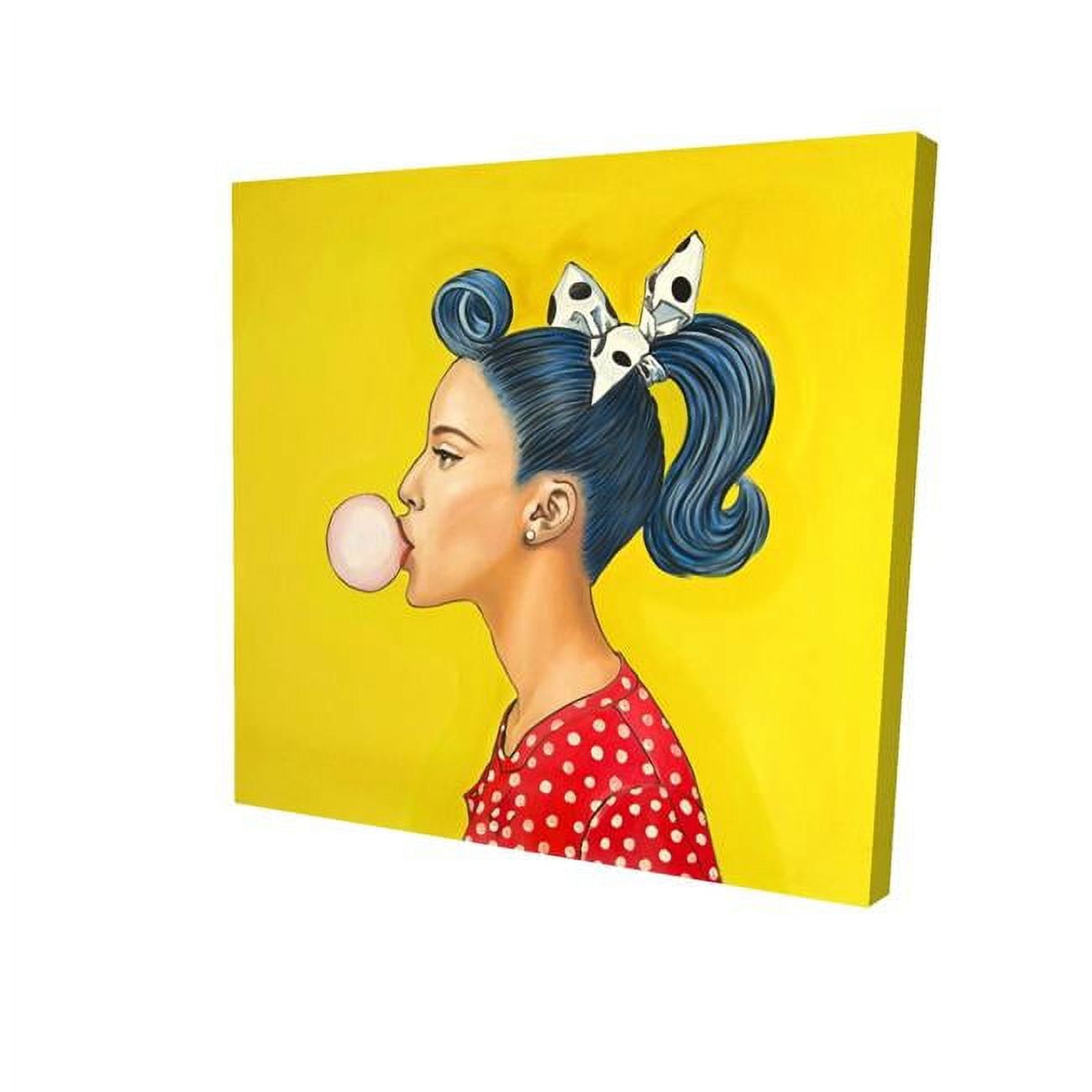 8 x 8 in. Retro Woman with Beautiful Ponytail-Print on Canvas