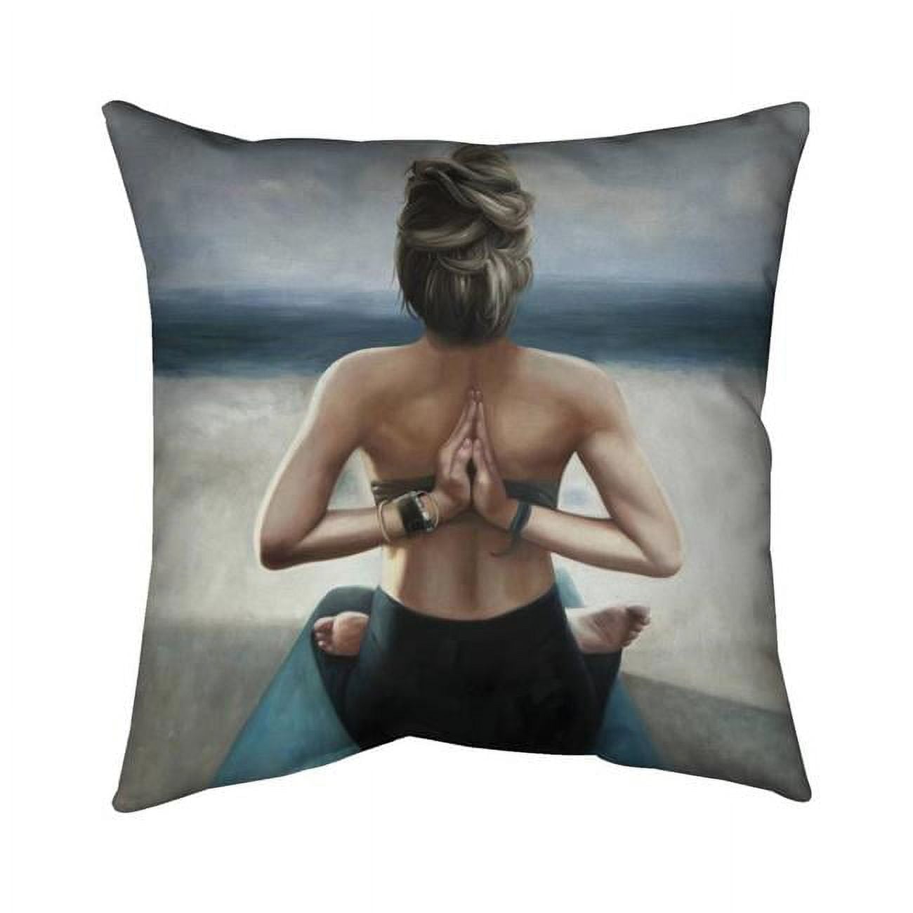 20 x 20 in. Reverse Prayer Pose-Double Sided Print Indoor Pillow Cover