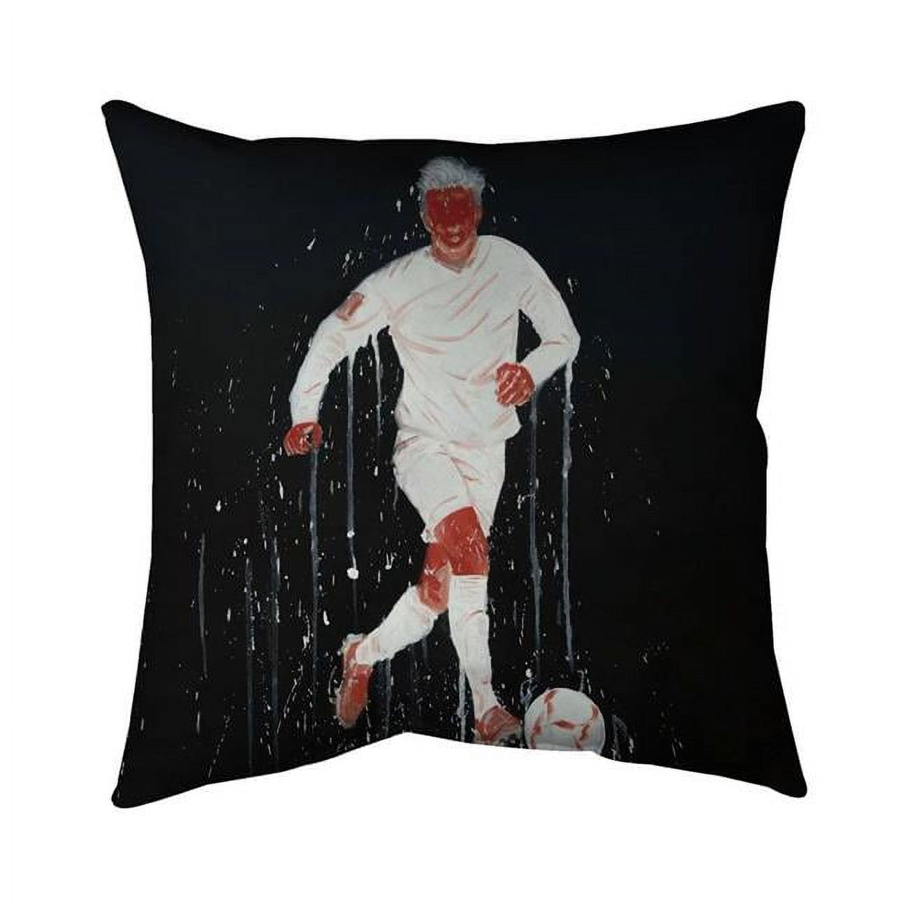 20 x 20 in. Soccer Player-Double Sided Print Indoor Pillow Cover