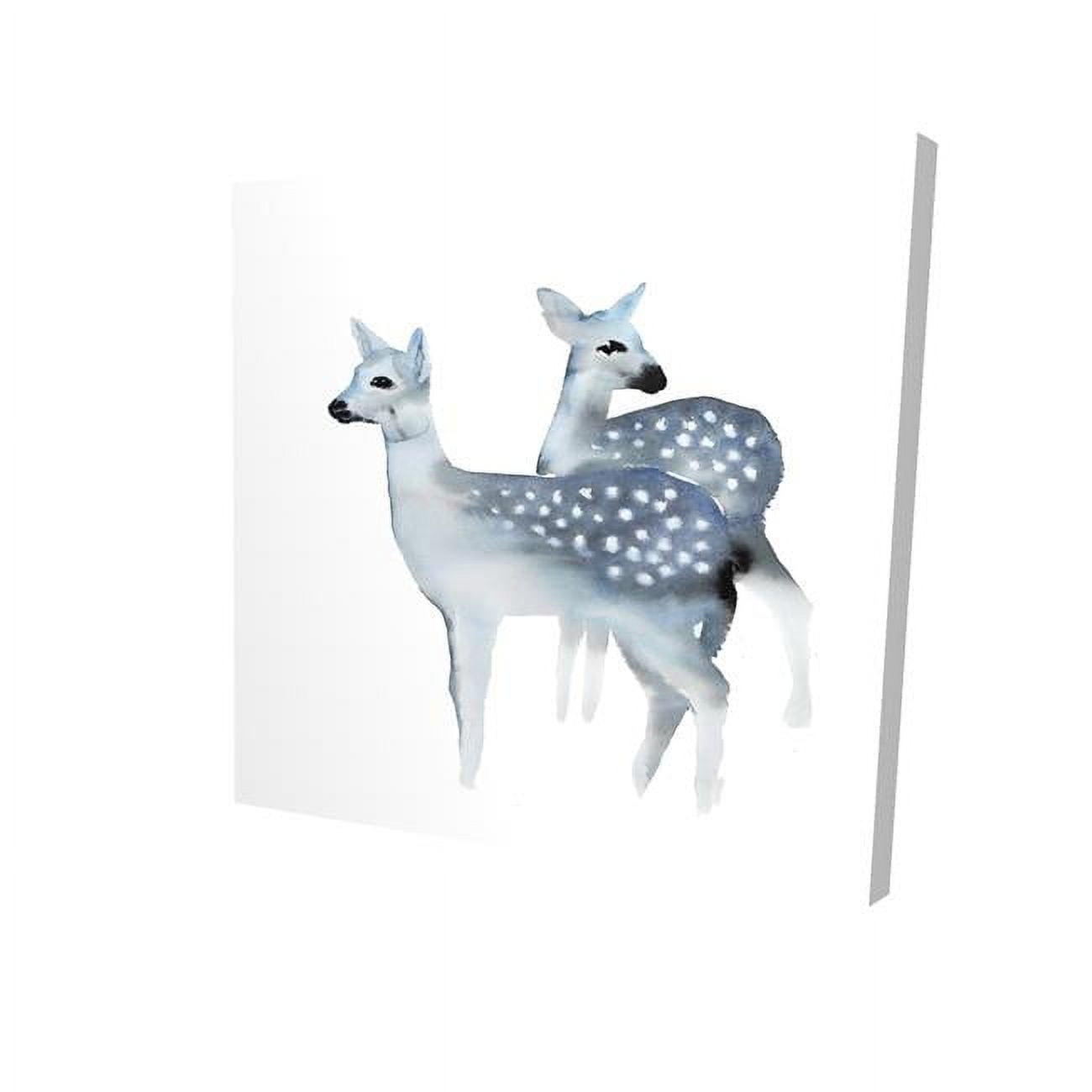 12 x 12 in. Blue Fawns-Print on Canvas