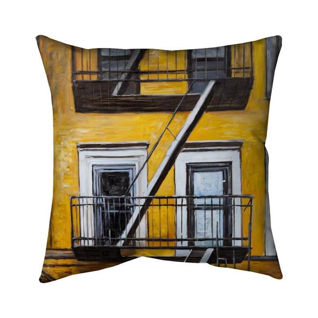 20 x 20 in. Building Old Fire Escape-Double Sided Print Indoor Pillow Cover