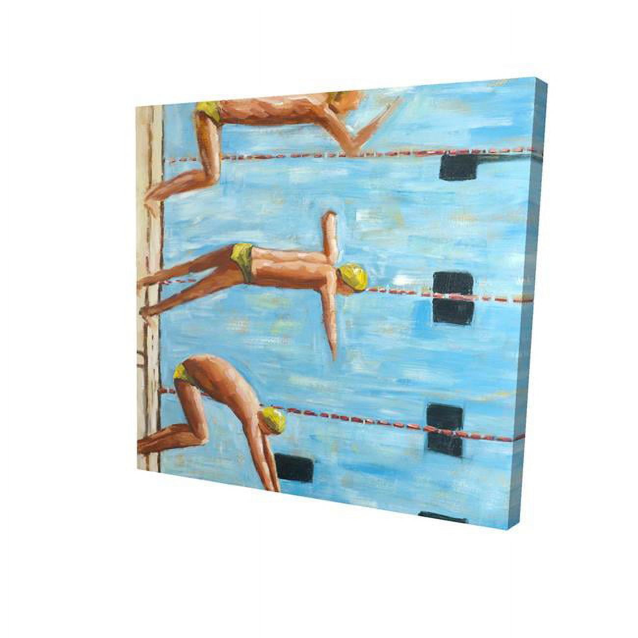 8 x 8 in. Swimmers-Print on Canvas