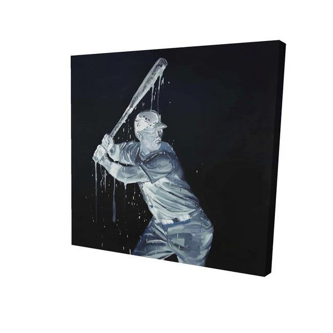 8 x 8 in. Baseball Player-Print on Canvas
