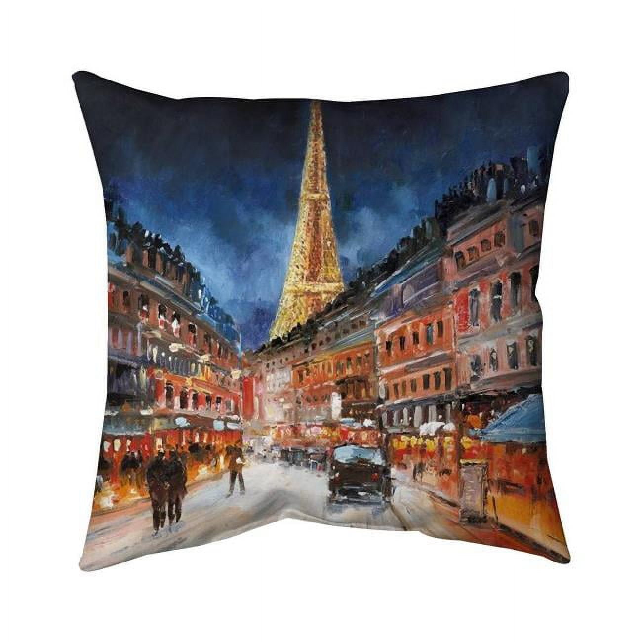 26 x 26 in. Illuminated Paris-Double Sided Print Indoor Pillow Cover