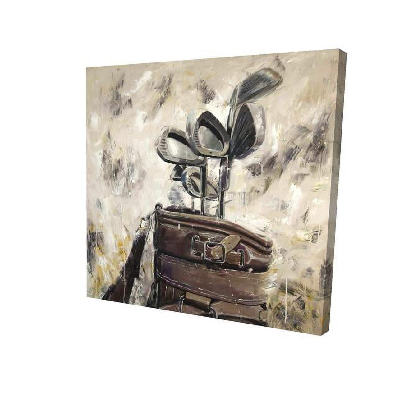 8 x 8 in. Vintage Sticks & Golf Bag-Print on Canvas