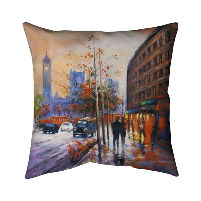 26 x 26 in. City by Fall-Double Sided Print Indoor Pillow Cover